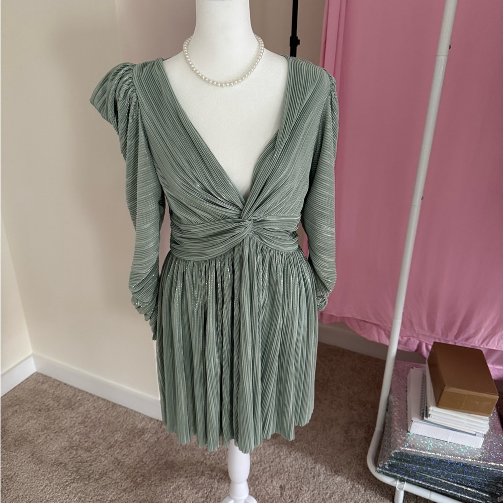 Sabina Musayev Sage Green Dress